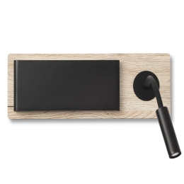 Φωτιστικό Τοίχου Mood 20062 Με Reader 2W, 3000K, 67Lm Oak Faro Barcelona