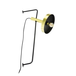 Φωτιστικό Τοίχου - Απλίκα Whizz 20165-96 E27 max 15W Gold - Black Faro Barcelona