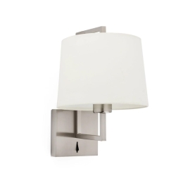 Φωτιστικό Τοίχου - Απλίκα Frame 20170-02 Ø215 E27 max 15W Matt Nickel - Beige Faro Barcelona