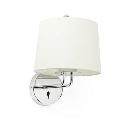 Φωτιστικό Τοίχου - Απλίκα Montreal 24031-01 E27 15W Shiny Chrome - White Faro Barcelona