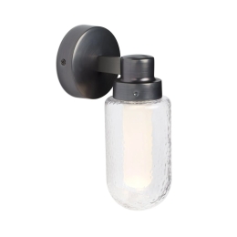 Φωτιστικό Μπάνιου - Απλίκα Brume 40076 LED 3W 2700K 200Lm Anthracite Faro Barcelona Μέταλλο,Γυαλί