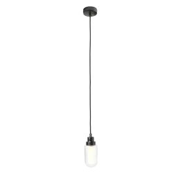 Φωτιστικό Μπάνιου Κρεμαστό Brume 40078 LED 3W 2700K 200Lm Anthracite Faro Barcelona Μέταλλο,Γυαλί