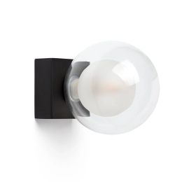 Φωτιστικό Μπάνιου - Απλίκα Perla G9 max 6W Black Faro Barcelona Μέταλλο,Γυαλί