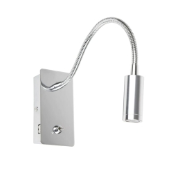 Φωτιστικό Τοίχου - Reader Juliet 41025N Led 3W 3000K 150Lm Με Θύρα USB Chrome Faro Barcelona