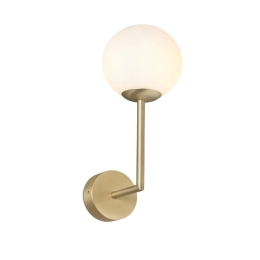 Φωτιστικό Μπάνιου - Τοίχου Gala 63505 G9 max 6W Satin Gold Faro Barcelona Αλουμίνιο,Γυαλί