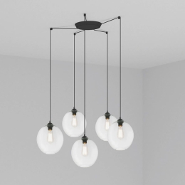 Φωτιστικό Οροφής Κρεμαστό Clara 64128-5L 5xE27 Black Faro Barcelona