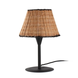 Επιτραπέζιο Φωτιστικό Sumba 64317-71 E27 max 15W Black-Rattan Faro Barcelona
