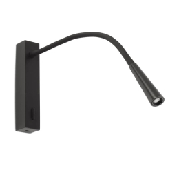 Φωτιστικό Τοίχου - Reader Flin 64319 LED 3W 3000K 280Lm Black Faro Barcelona
