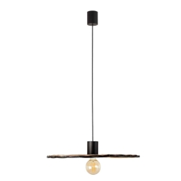 Φωτιστικό Οροφής Κρεμαστό Costas 68590-69 ø60 E27 max 15W Black-Rattan Faro Barcelona