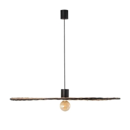 Φωτιστικό Οροφής Κρεμαστό Costas 68590-70 ø100 E27 max 15W Black-Rattan Faro Barcelona