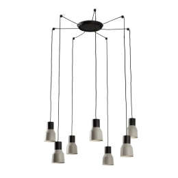 Φωτιστικό Οροφής Κρεμαστό Kombo 68591-7LE27 max 15W Grey Faro Barcelona