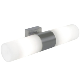Φωτιστικό Μπάνιου - Τοίχου Tangers Double 17141032 E14 31x6cm Brushed Steel Nordlux Μέταλλο,Γυαλί