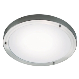 Φωτιστικό Οροφής - Πλαφονιέρα Ancona Maxi 25316132 E27 31,5x8cm Brushed Steel Nordlux Μέταλλο,Γυαλί