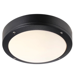 Φωτιστικό Οροφής - Πλαφονιέρα Desi 22 77636003 E27 IP44 22,3x7cm Black Nordlux Αλουμίνιο, Πλαστικό