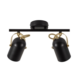 Φωτιστικό Οροφής - Spot Lotus 2 50110103 E14 2X40W 20x37x6,6cm Black-Brass Nordlux