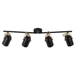 Φωτιστικό Οροφής - Spot Lotus 4 50130103 E14 71,5x20cm Black-Brass Nordlux