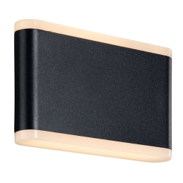 Φωτιστικό Τοίχου Akron 17 46971003 17,5x10,7cm Led 460Lm 2x6W 3000K IP54 Black Nordlux Αλουμίνιο, Πλαστικό