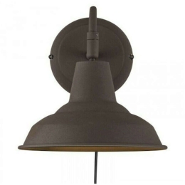 Φωτιστικό Τοίχου Andy 48491009 27x23cm 1xE27 60W Rust-Brown Nordlux Μέταλλο,Πλαστικό