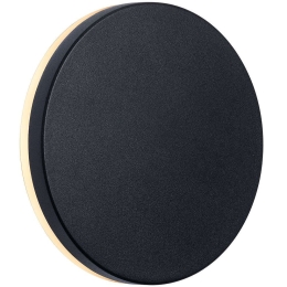 Φωτιστικό Τοίχου Artego Round 46941003 Φ15cm Led 468Lm 8W 3000K IP54 Black Nordlux Αλουμίνιο, Πλαστικό