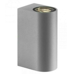Φωτιστικό Τοίχου Asbol 84971010 9,5x15cm Led 2x150Lm 6,5W 3000K IP44 Grey Nordlux Αλουμίνιο,Γυαλί