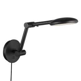 Φωτιστικό Τοίχου Bend 2112751003 31,8x21cm Dimmable Led 480Lm 5W 2700K Black Nordlux Μέταλλο,Αλουμίνιο