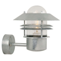 Φωτιστικό Τοίχου Blokhus Up 25011031 25x23cm 1xE27 60W IP54 Steel Nordlux Μέταλλο,Γυαλί