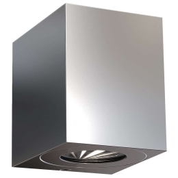 Φωτιστικό Τοίχου Canto Kubi 2 49711034 10x8,7x10,4 Led 500Lm 2x6W 2700K IP44 Steel Nordlux Ανοξείδωτο Ατσάλι