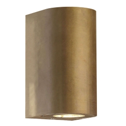 Φωτιστικό Τοίχου Canto Maxi 2 49721035 10x8,7x17cm 2xGU10 28W IP44 Brass Nordlux Ορείχαλκος