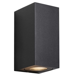 Φωτιστικό Τοίχου Canto Maxi Kubi 2 49731003 10x8,7x17cm 2xGU10 28W IP44 Black Nordlux Αλουμίνιο