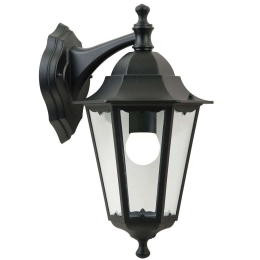 Φωτιστικό Τοίχου Cardiff Down 74381003 21x40cm 1xE27 60W IP44 Black Nordlux Αλουμίνιο,Γυαλί