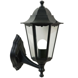 Φωτιστικό Τοίχου Cardiff Up 74371003 27x20cm 1xE27 60W IP44 Black Nordlux Αλουμίνιο,Γυαλί