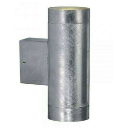 Φωτιστικό Τοίχου Castor Maxi Double 71389931 12,5x20,5cm GU10 35W IP54 Steel Nordlux Ατσάλι,Γυαλί