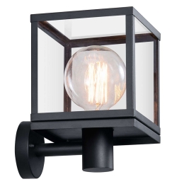 Φωτιστικό Τοίχου Dalton 46901003 20x29,6cm 1xE27 40W IP44 Black Nordlux Ατσάλι,Γυαλί