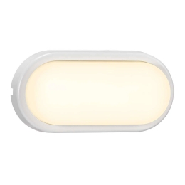 Φωτιστικό Τοίχου Cuba Bright Oval 2019191001 20,5x10cm Led 1600Lm 14W 3000K IP54 White Nordlux Αλουμίνιο, Πλαστικό