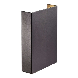Φωτιστικό Τοίχου Fold 15 2019051003 10,5x21cm Led 2x200Lm 3,5W 3000K IP54 Black Nordlux Αλουμίνιο, Πλαστικό