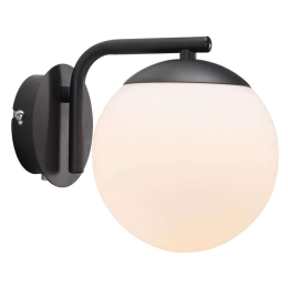Φωτιστικό Τοίχου Grant 47091003 20,7x16,4cm 1xE14 40W Black Nordlux Μέταλλο,Γυαλί