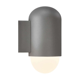 Φωτιστικό Τοίχου Heka 2118211050 13,8x21,6cm 1xE27 15W IP44 Grey Nordlux Αλουμίνιο,Γυαλί