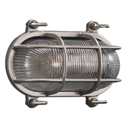 Φωτιστικό Τοίχου Helford 49031055 19x12,5cm 1xE27 12,5W IP64 Nickel Nordlux Ορείχαλκος,Γυαλί