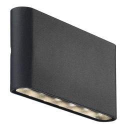 Φωτιστικό Τοίχου Kinver 84181003 17,5x9cm Led 400Lm 2x6W 3000K IP54 Black Nordlux Μέταλλο