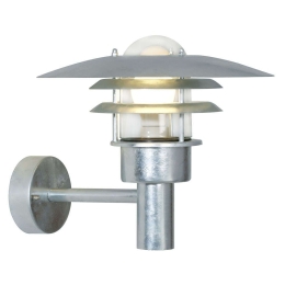 Φωτιστικό Τοίχου Lønstrup 32 71411031 32x28,5cm 1xE27 60W IP44 Steel Nordlux Ατσάλι,Γυαλί
