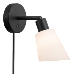 Φωτιστικό Τοίχου Molli 2112811003 16,8x22,5cm 1xE14 40W Black Nordlux Μέταλλο,Γυαλί