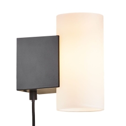 Φωτιστικό Τοίχου Mona 2110561003 14,2x16cm Dimmable Led 3-Step 9W 2700K Black-White Nordlux Αλουμίνιο,Γυαλί