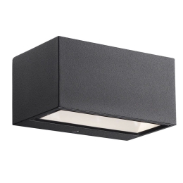 Φωτιστικό Τοίχου Nene 872723 14x15cm Led 480Lm 6W 3000K IP54 Black Nordlux Μέταλλο,Γυαλί