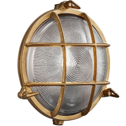 Φωτιστικό Τοίχου Polperro 49021035 Φ19,5cm 1xE27 12,5W IP64 Brass Nordlux Ορείχαλκος,Γυαλί