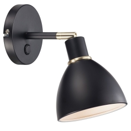 Φωτιστικό Τοίχου Ray 63191003 23x20cm 1xE14 40W Black Nordlux Μέταλλο
