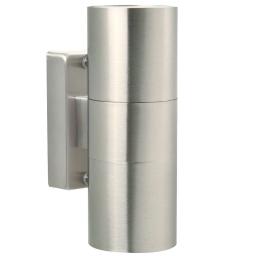 Φωτιστικό Τοίχου Tin Double 21279134 11,5x17cm 2xGU10 35W IP54 Steel Nordlux Ατσάλι,Γυαλί