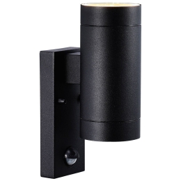 Φωτιστικό Τοίχου Με Αισθητήρα Tin Maxi Double 21519103 12,5x22cm 35W IP54 Black Nordlux