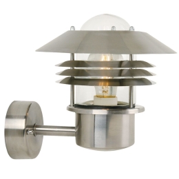 Φωτιστικό Τοίχου Vejers 25091034 22x23cm 1xE27 60W IP54 Silver Nordlux Ατσάλι,Γυαλί