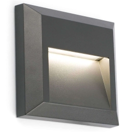 Φωτιστικό Τοίχου Grant-C 70655 12,5x2,5x12,5cm Led 65lm 1W 3000K Dark Grey Faro Barcelona