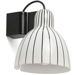 Φωτιστικό Τοίχου-Απλίκα Venice 64273 Φ16,4x20x17,4cm 1xE27 15W Black-White Faro Barcelona